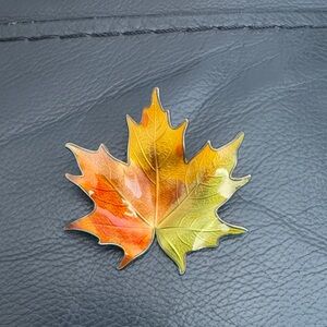 Colorful Maple Leaf Brooch